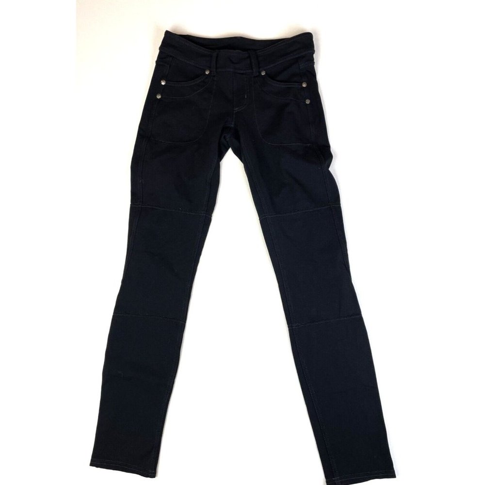 Athleta Womens XXS Petite Black Pull On Faux Jean Leggings Pants